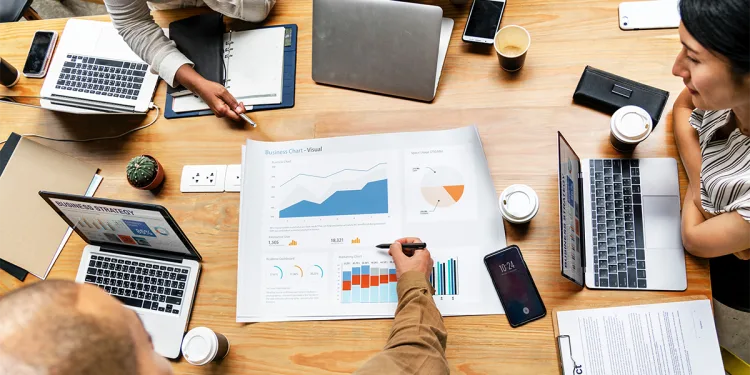 Marketing analytics interface showing digital campaign performance